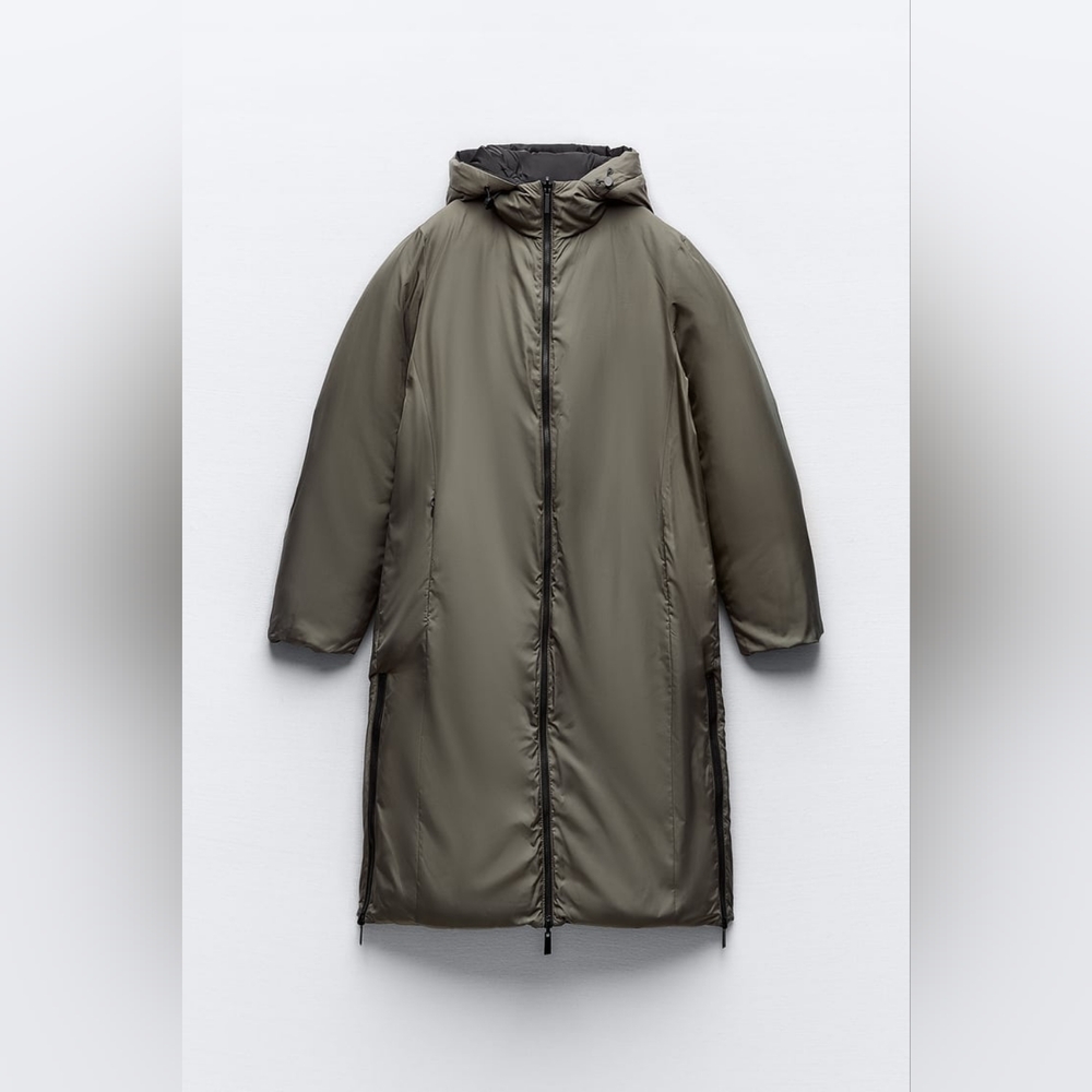 Zara Limited Edition Revesible Long Puffer NWT Size S - Picture 9 of 11